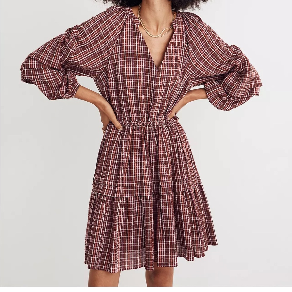 Madewell Seersucker Wrap Dress